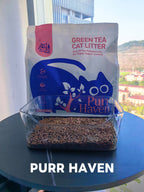 Green Tea Cat Litter | Flushable & Compostable | Natural Tea Polyphenols for Odor Control | Dust-Free, Low Tracking | Food-Grade Safe | 2.5kg