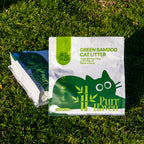 Green Bamboo Cat Litter | Natural Bamboo Quinone for Odor Control | Dust-Free, Low Tracking | Food-Grade Safe | 2.5kg